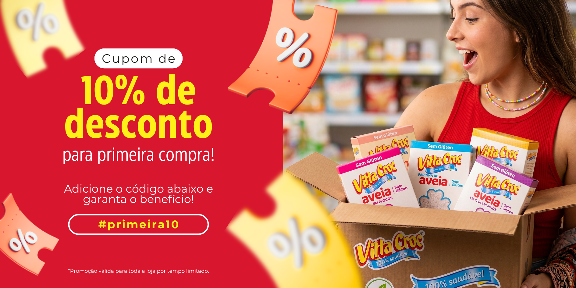 banner pop up primeira compra vittacroc